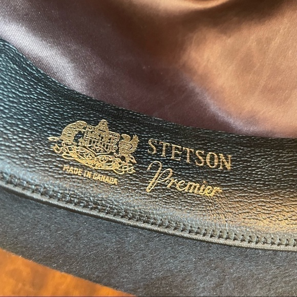 STETSON • Authentic Vintage Premier Black Felt Fedora - Picture 9 of 11